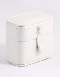 Small Cream PU Leather Ring Box - link has visual effect only