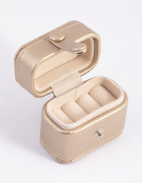 Small Gold PU Leather Ring Box - link has visual effect only
