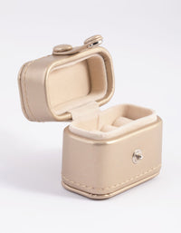 Small Gold PU Leather Ring Box - link has visual effect only