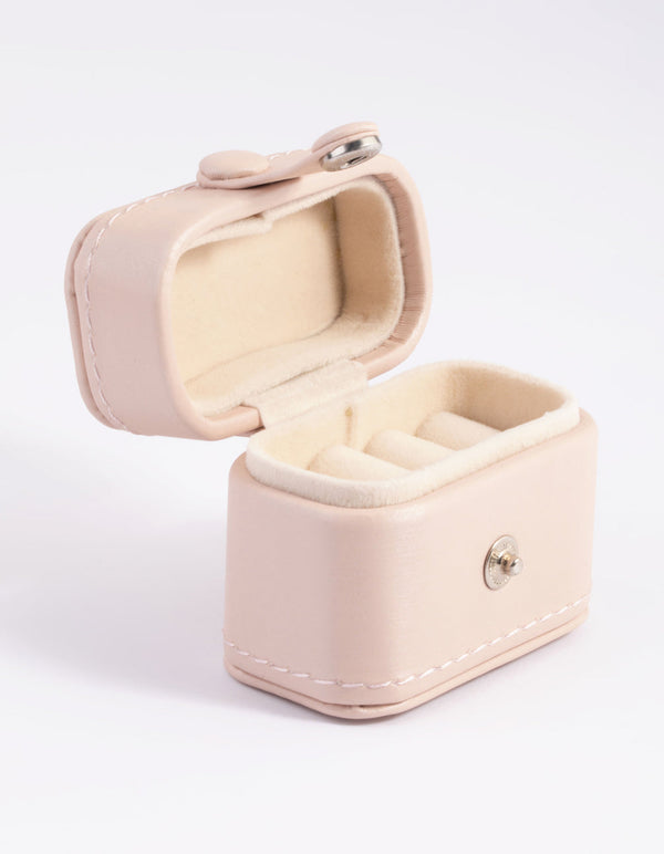 Blush Small PU Leather Ring Box