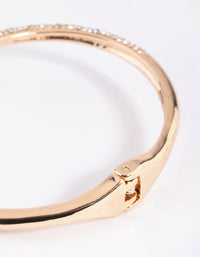 Gouden diamanten slangenscharnierarmband - link has visual effect only
