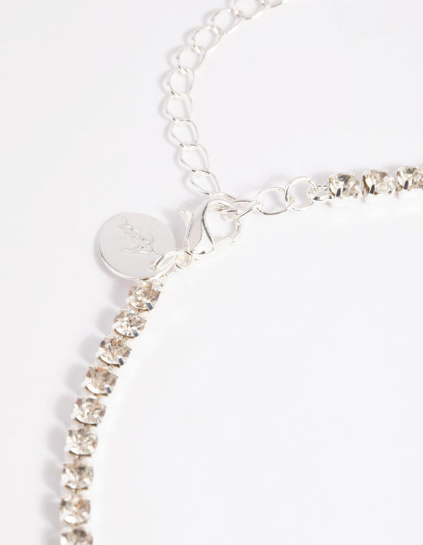 Silver Statement Stone Necklace