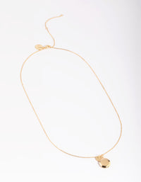 Gouden cirkel medaillon ketting - link has visual effect only