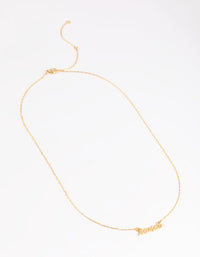 Gold Mama Cursive Necklace - link has visual effect only
