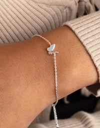 Silver Butterfly Bracelet - link has visual effect only