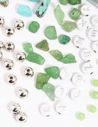 Silver Turquoise Semi-Precious Make Your Own Kit - link has visual effect only