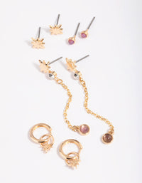 Amethyst Star Earring Stack Pack - link has visual effect only