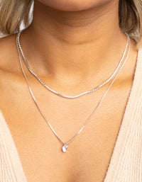 Roségouden diamanten gelaagde ketting - link has visual effect only