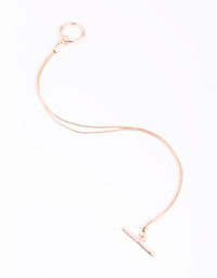 Rose Gold Snake Chain Toggle Bracelet - link has visual effect only