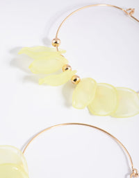 Lime Petal Hoop Earrings - link has visual effect only