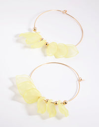 Lime Petal Hoop Earrings - link has visual effect only