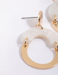 Neutral Geometric Drop Earrings - link has visual effect only