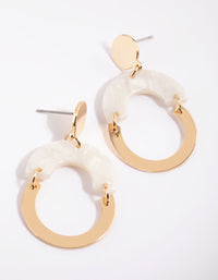 Neutral Geometric Drop Earrings - link has visual effect only