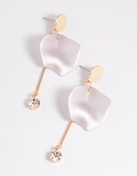 Lilac Petal Drop Earrings - link has visual effect only
