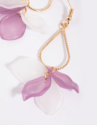 Lilac Petal and Pear Stone Drop Earrings - link has visual effect only