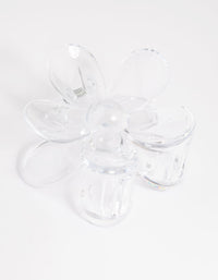90s Clear Daisy Flower Claw - link has visual effect only
