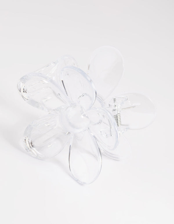 90s Clear Daisy Flower Claw
