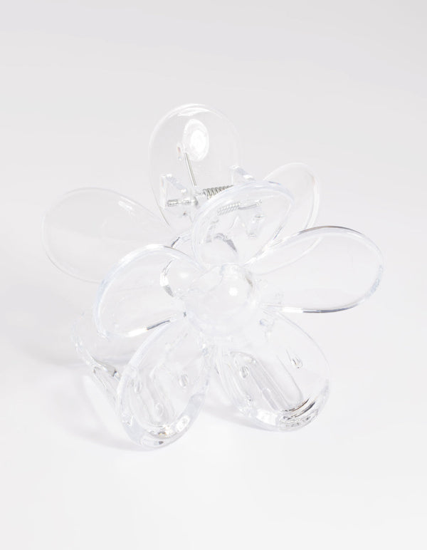 90s Clear Daisy Flower Claw