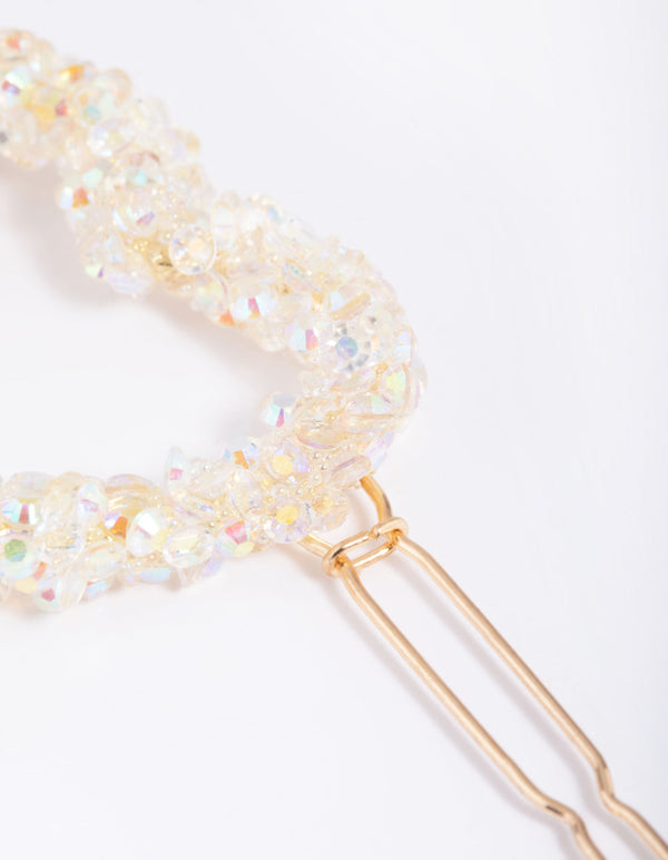 Kids Bead Heart Clips