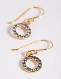 Gold Plated Sterling Silver Cubic Zirconia Drop Earrings - link has visual effect only