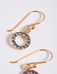 Gold Plated Sterling Silver Cubic Zirconia Drop Earrings - link has visual effect only