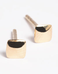 Gold Plated Sterling Silver Square Stud Earrings - link has visual effect only