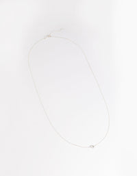 Sterling Silver Cubic Zirconia Necklace - link has visual effect only