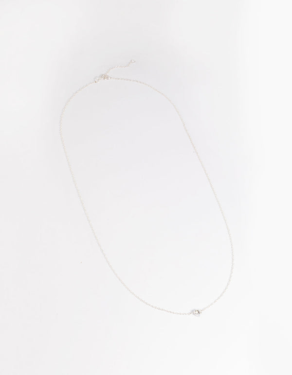 Sterling Silver Cubic Zirconia Necklace