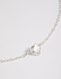 Sterling Silver Cubic Zirconia Necklace - link has visual effect only