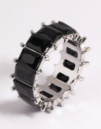 Rhodium Baguette Ring - link has visual effect only
