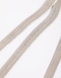 Rhodium Twisted Chain Drop Earrings - link has visual effect only
