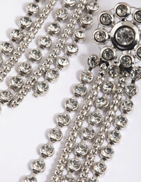 Rhodium Mixed Chain Drop Earrings - link has visual effect only