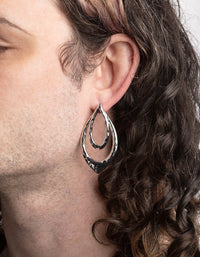 Rhodium Double Drop Earrings - link has visual effect only