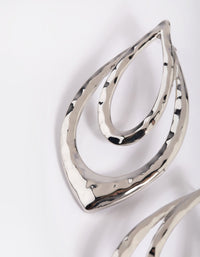 Rhodium Double Drop Earrings - link has visual effect only