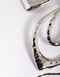 Rhodium Double Drop Earrings - link has visual effect only