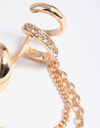 Mixed Metal Twisted Chain Earring Stack Pack - link has visual effect only