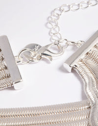 Silver Snake Chain Layered Necklace - link has visual effect only