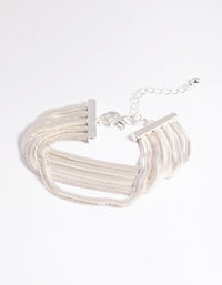 Silver Snake Chain Layered Necklace - link has visual effect only