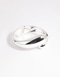 Silver Twisted Hinge Cuff Bracelet - link has visual effect only