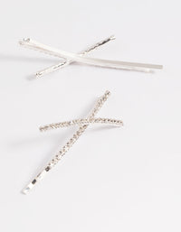 Silver Cross Slide Clips - link has visual effect only