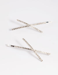 Silver Cross Slide Clips - link has visual effect only