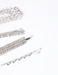 Silver Diamante Mixed Clips - link has visual effect only