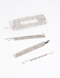 Silver Diamante Mixed Clips - link has visual effect only