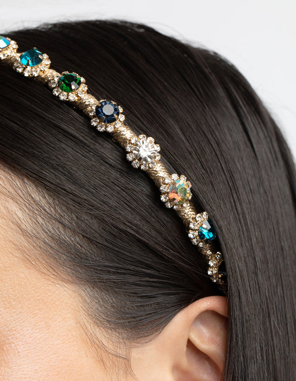 Thread Wrapped Diamante Headband