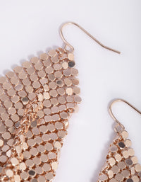 Rose Gold Chain Mail Drop Earrings - link has visual effect only