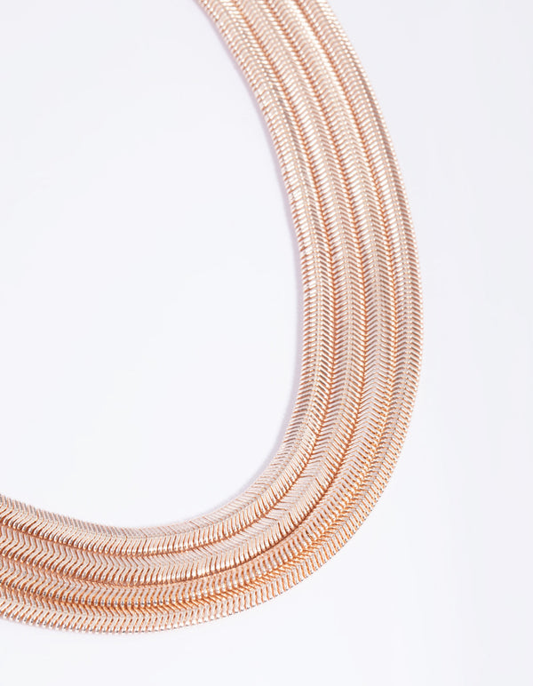Rose Gold Chain Layered Necklace
