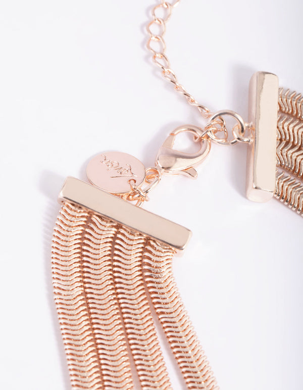 Rose Gold Chain Layered Necklace