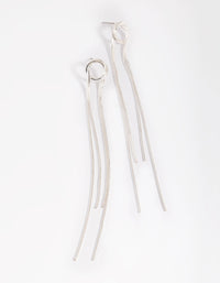 Rhodium Looped Drop Earrings - link has visual effect only