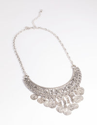 Antique Silver Coin Drop Necklace - link has visual effect only
