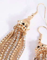 Gold Mixed Tassel Drop Earrings - link has visual effect only